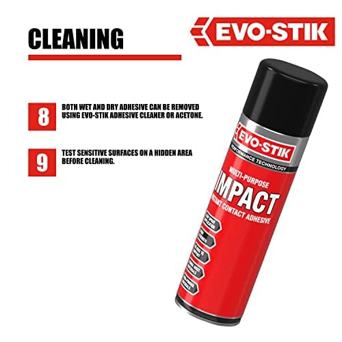 EVO-STIK Impact Adhesive Spray, Bonds Immediately on Contact, High