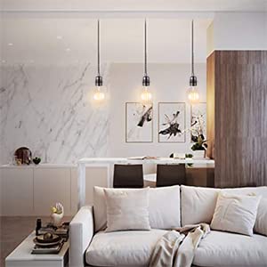 JING Vintage Pendant Light Fitting with Meters Braided