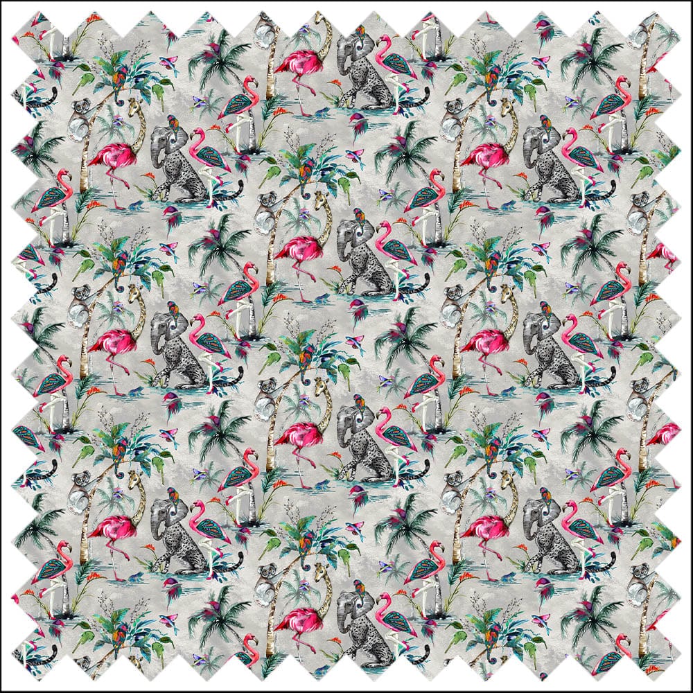 Muck N Brass Fabric Linen Look / Metre Grey ChiMiracle Dress Fabric