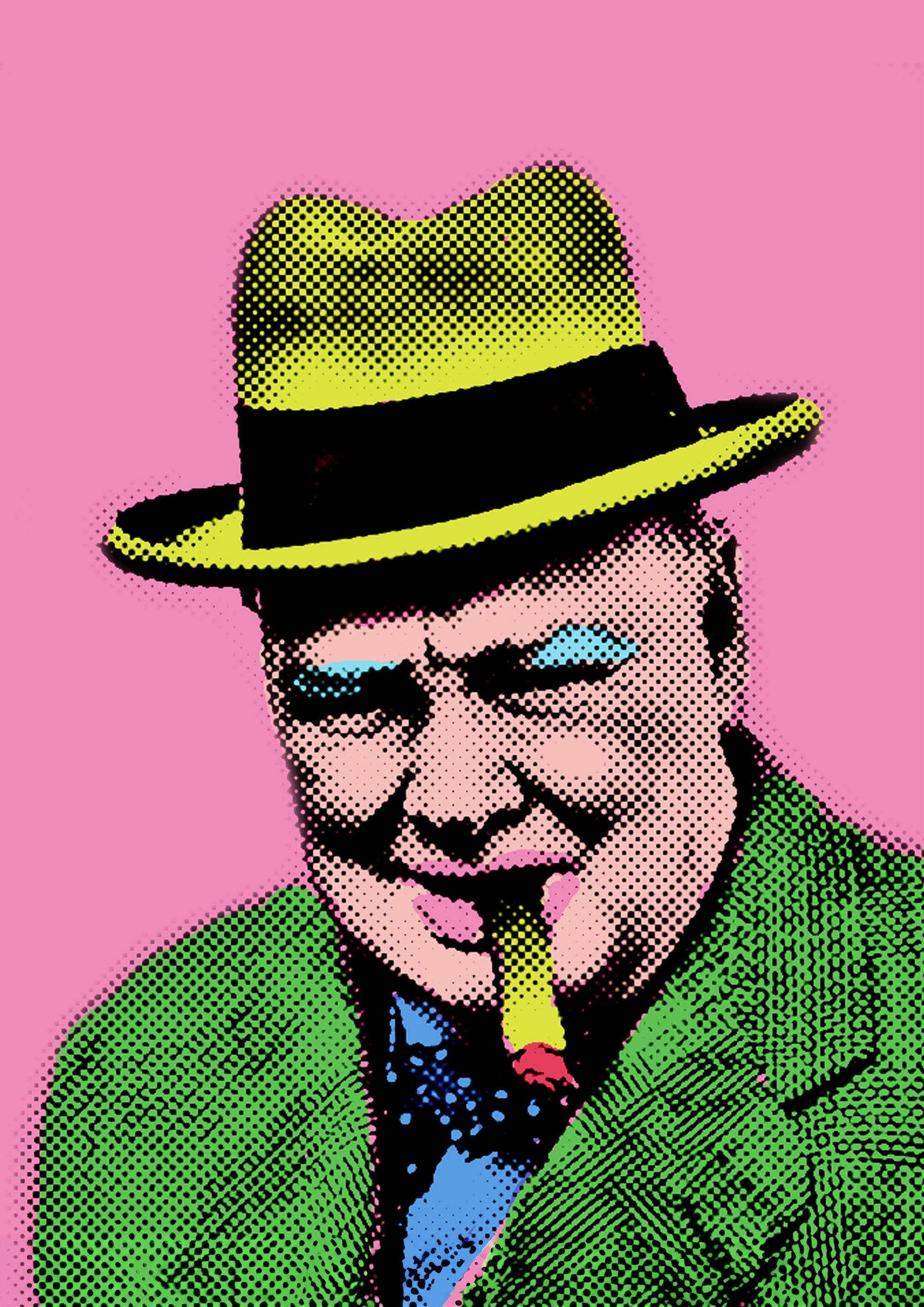 Muck N Brass Posters, Prints, & Visual Artwork A4 Churchill Pop Art