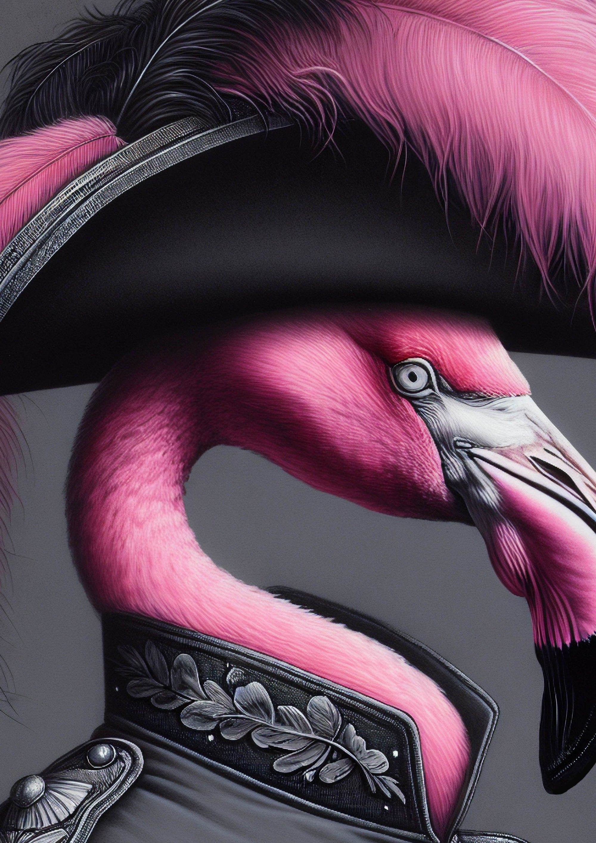 Muck N Brass Posters, Prints, & Visual Artwork A4 Major Flamingo Print