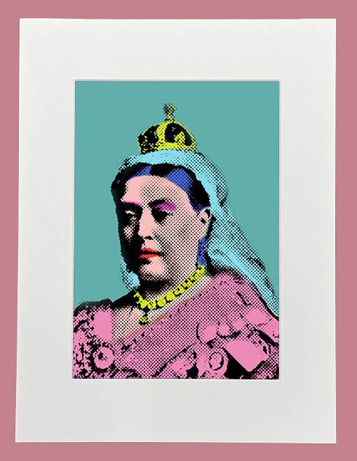 Muck N Brass Posters, Prints, & Visual Artwork A5 Mounted Victoria Pop Art