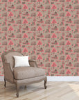 Muck N Brass Wallpaper Lewes Toile Luxury Wallpaper Pink