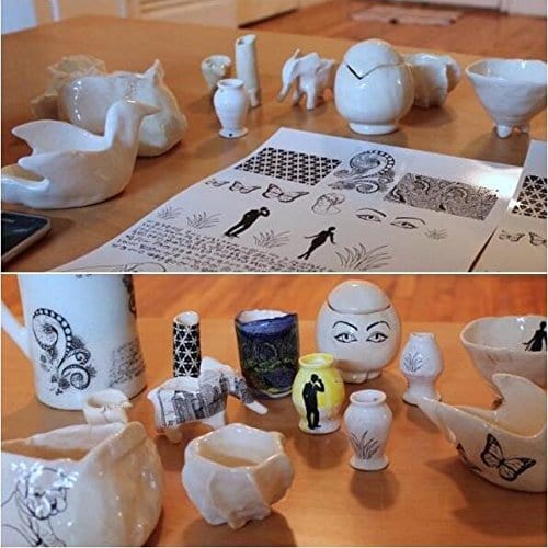 Rolurious 【Pack of 20】A4 Size Laser Water Slide Decal Paper Sheets Transparent Clear DIY for Laser Printer