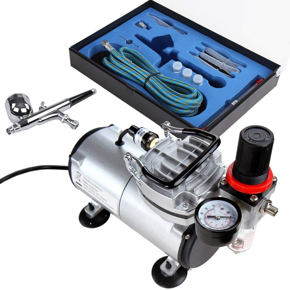 Timbertech Airbrush Kit with Air Compressor ABPST05 With Powerful Airf –  Muck N Brass