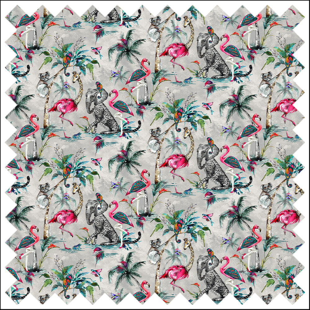 Muck N Brass Fabric Luxury Velvet / Swatch ChiMiracle grey fabric