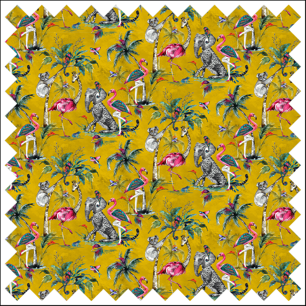 Muck N Brass Fabric Luxury Velvet / Swatch Chimiracle mustard fabric