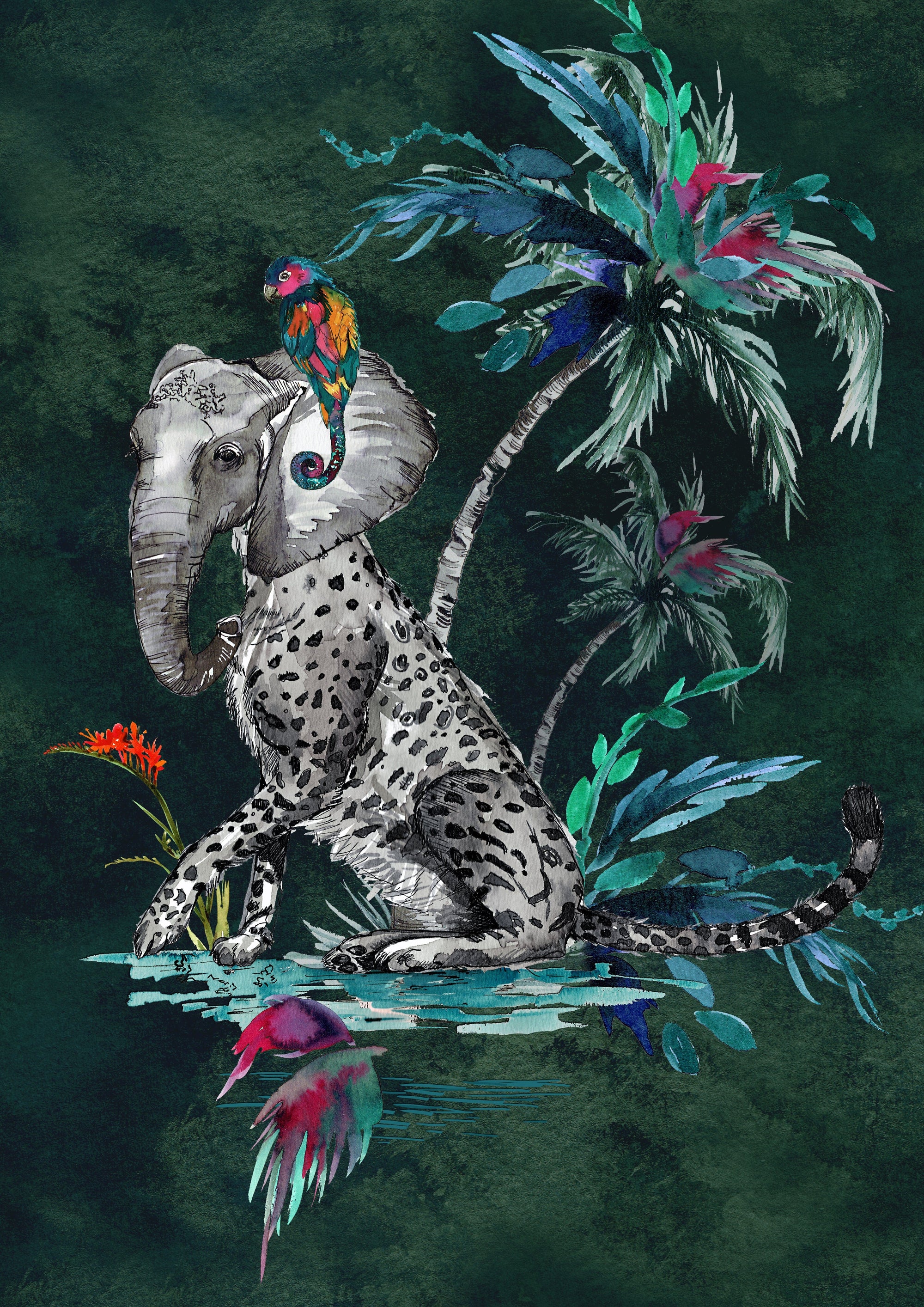 Muck N Brass Posters, Prints, & Visual Artwork Chimiracle emerald prints ELEPHANT