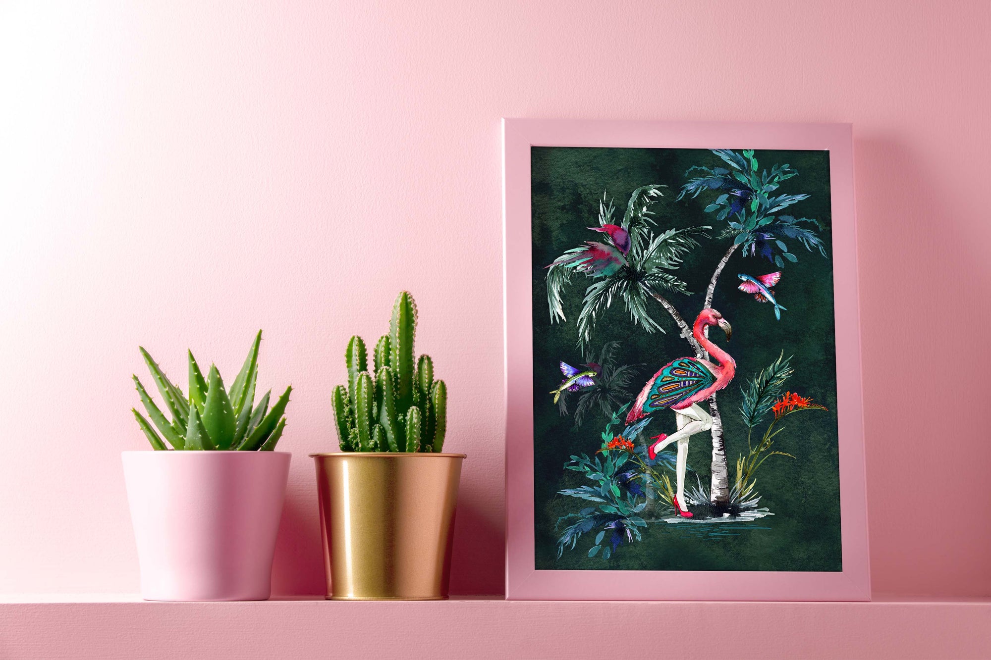 Muck N Brass Posters, Prints, & Visual Artwork Chimiracle emerald prints FLAMINGO