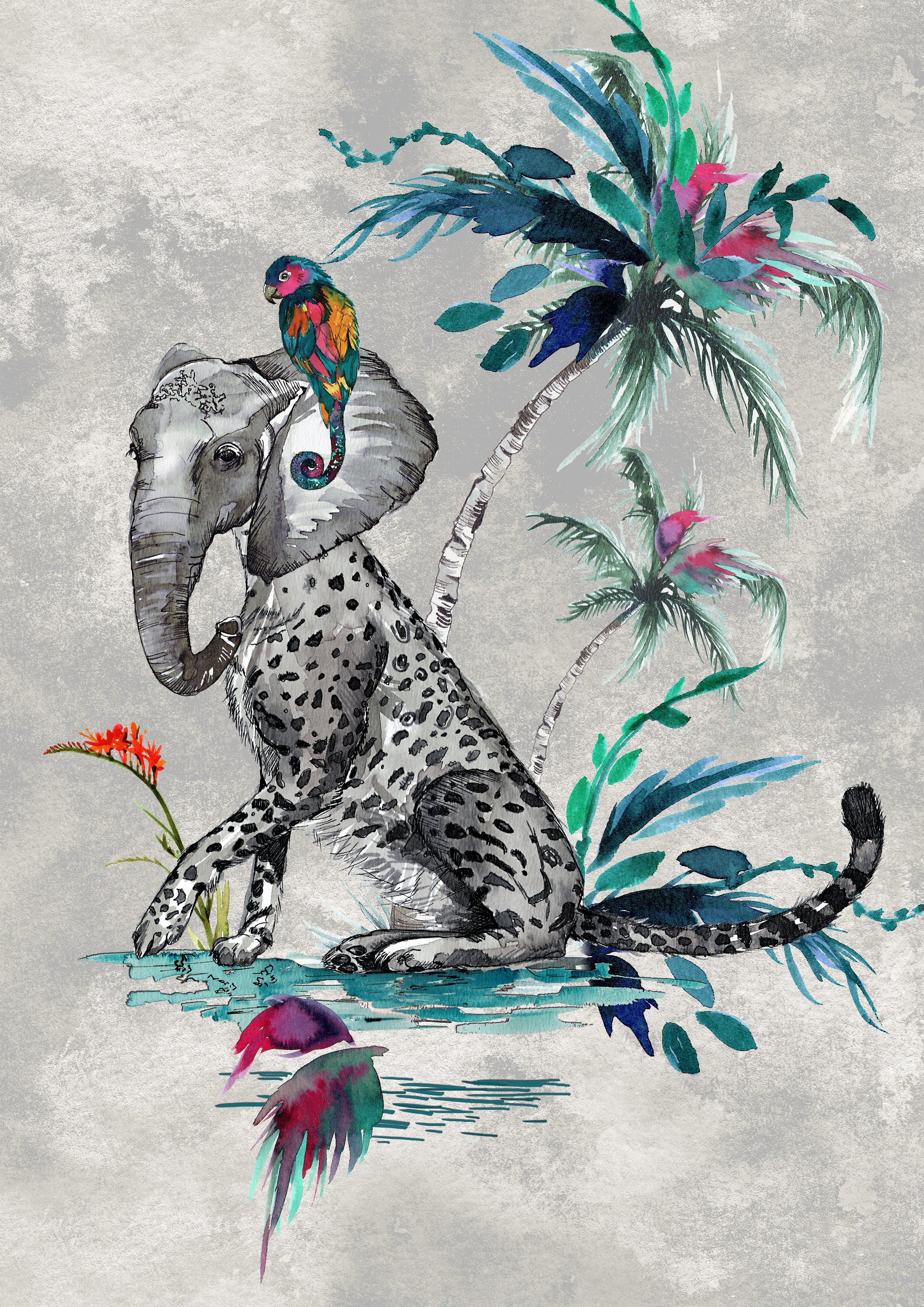 Muck N Brass Posters, Prints, & Visual Artwork Chimiracle grey prints ELEPHANT
