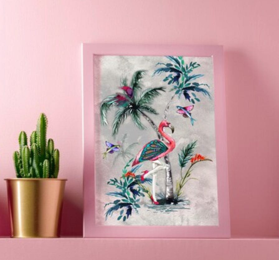 Muck N Brass Posters, Prints, & Visual Artwork Chimiracle grey prints FLAMINGO