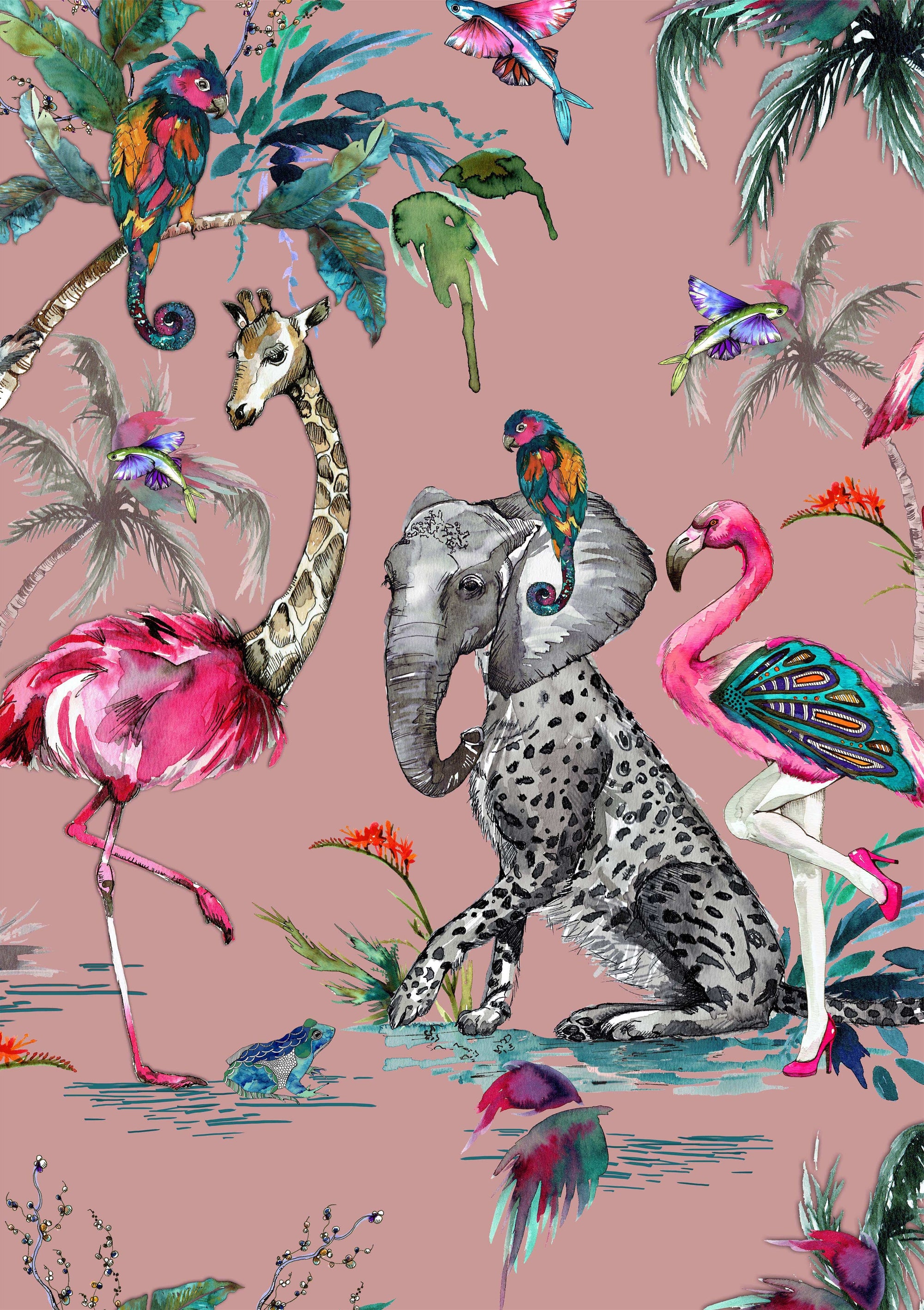 Muck N Brass Wallpaper ChiMiracle pink Wallpaper
