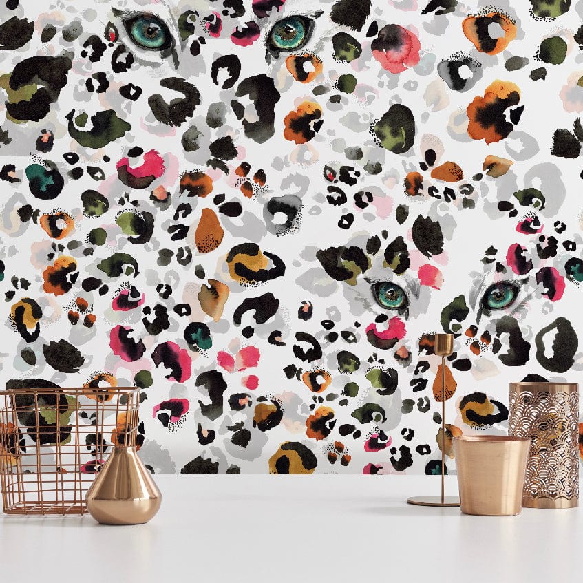 Muck N Brass Wallpaper Lazy Leopard Wallpaper