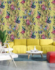 Muck N Brass Wallpaper Pompous Pampas Lemon Wallpaper