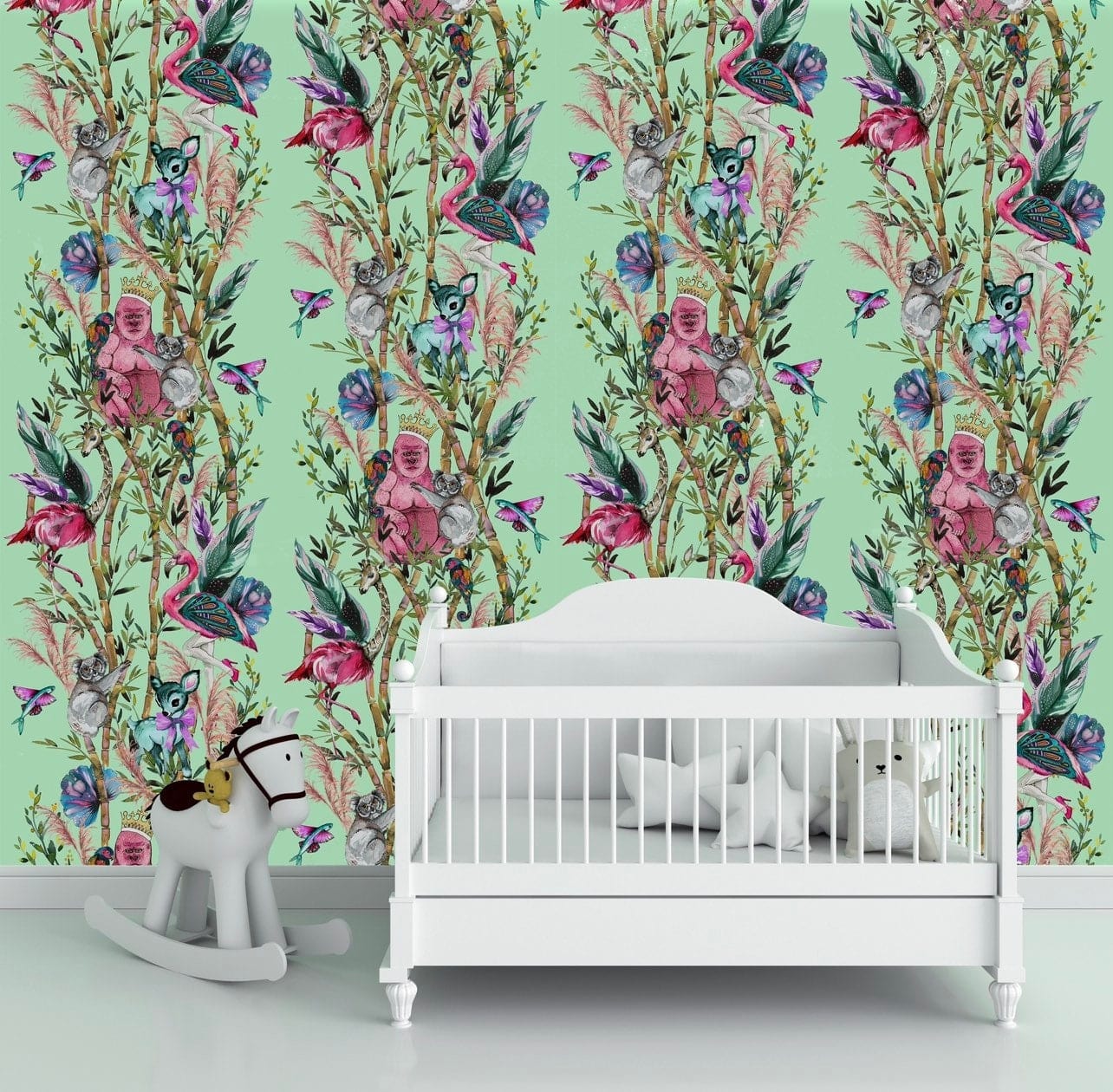 Muck N Brass Wallpaper Pompous Pampas Mint Wallpaper