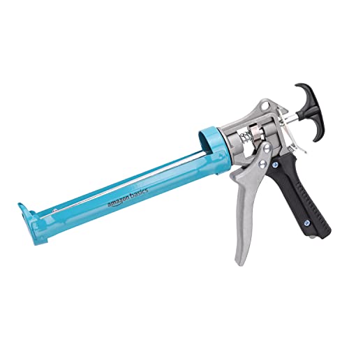 Amazon Basics Amazon Basics Heavy Duty Sealant Caulking Gun - 310 ml - 12:1 Thrust Ratio, Aluminium handle with plastic support grip, Blue/Grey