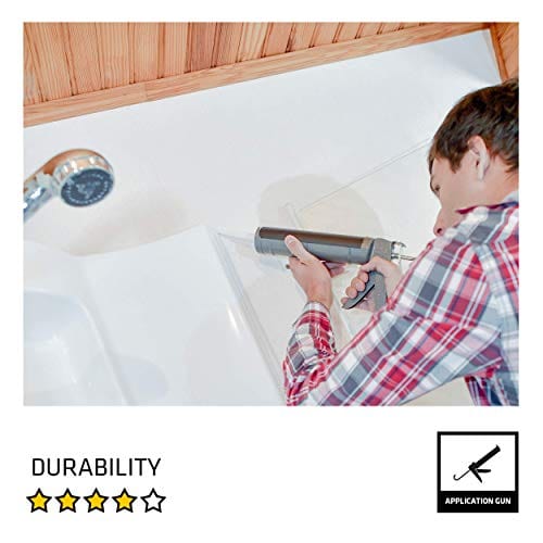 Everbuild 280ml Clear Silicone Sealant - Waterproof, Mould Resistant For Bathroom & Kitchen