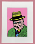 Muck N Brass Posters, Prints, & Visual Artwork A5 Mounted Churchill Pop Art