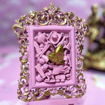 Muck N Brass Toys R Art  - Pink with Gold Bird