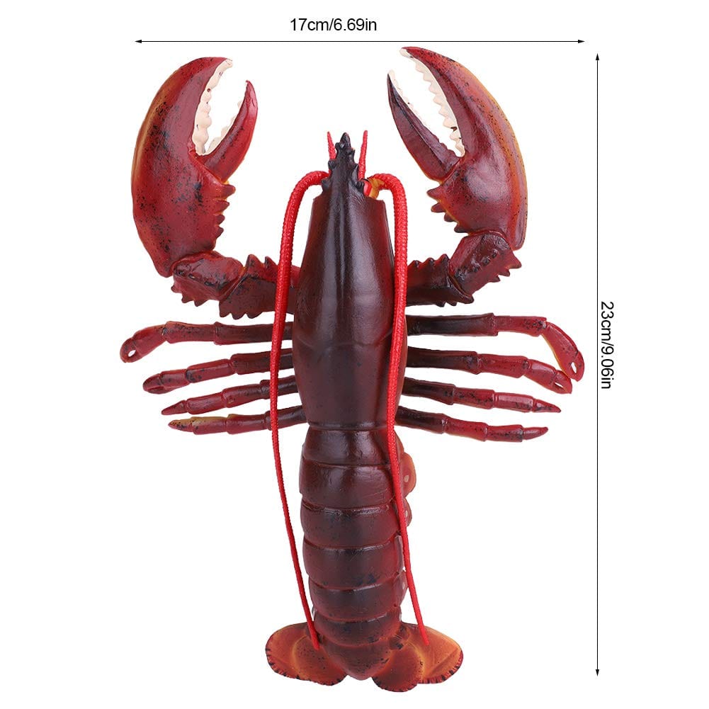 QIRG Simulation Lobster, Durable Plastic Lobster, Safe with Exquisite(Dark-Australian Lobster, 23cm)