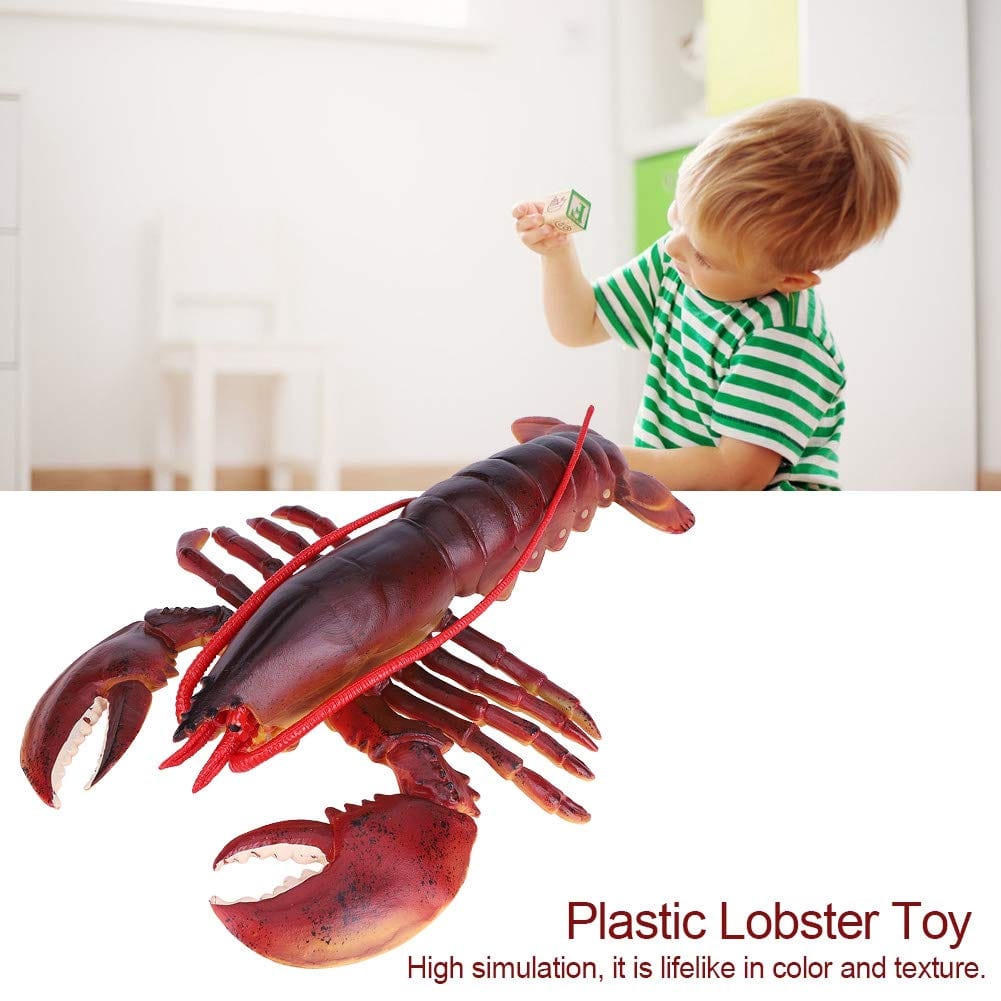 QIRG Simulation Lobster, Durable Plastic Lobster, Safe with Exquisite(Dark-Australian Lobster, 23cm)