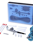 TIMBERTECH Timbertech Airbrush Kit with Air Compressor ABPST05 With Powerful Airflow and High Working Pressure for Hobbies Crafts Nail Art Temporary Tattoos Cake Decorating Cosmetics Auto-Motorcycle Graphics and so on