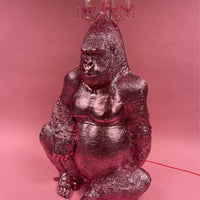 Muck N Brass Lamps Gorilla Life Sized Chandelier Floor Lamp Pink Chandelier