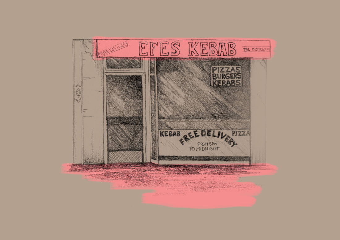 Muck N Brass Posters, Prints, & Visual Artwork Lewes Eff’s Kebab shop print