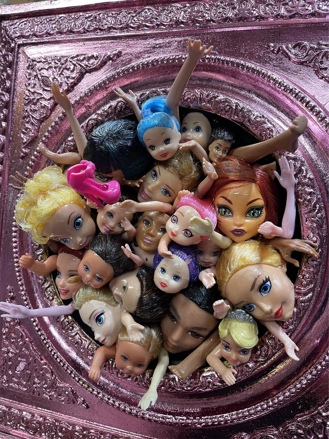 Muck N Brass Toys R Art - no 24 Antique frame dolls