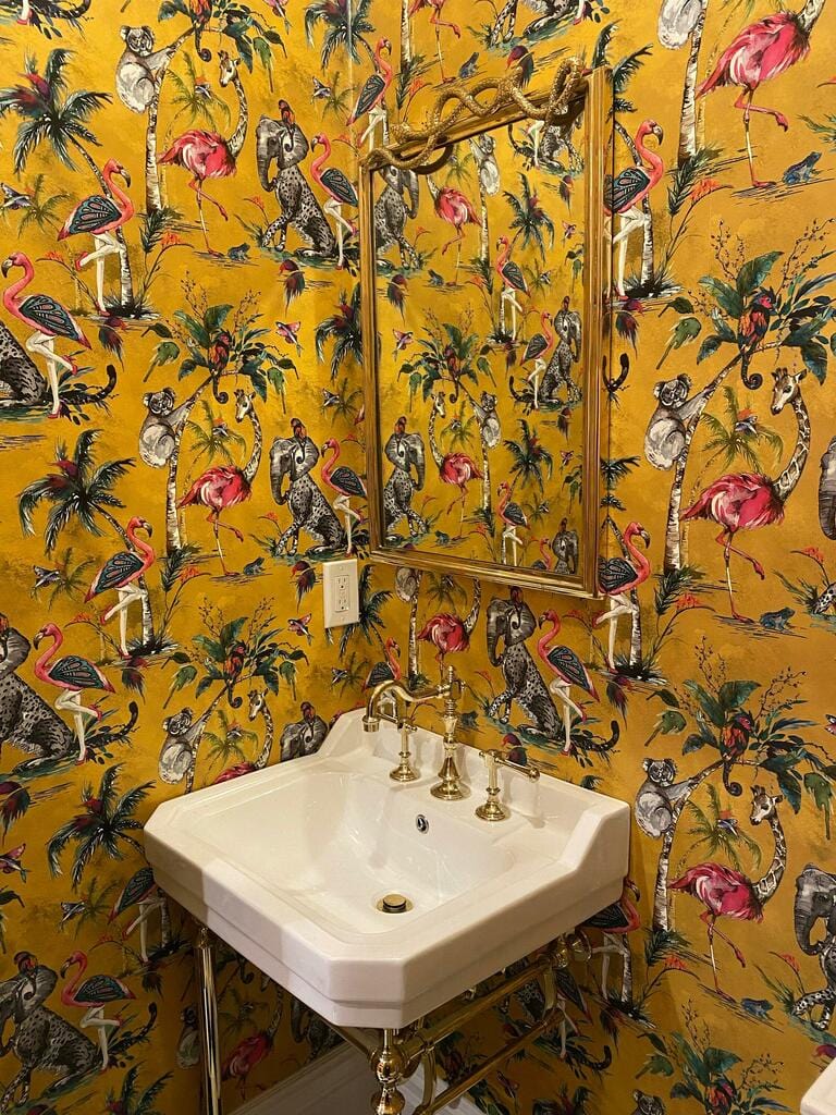 Muck N Brass Wallpaper ChiMiracle Mustard Wallpaper