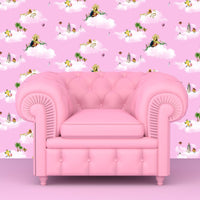 Muck N Brass Wallpaper Mary’s clock luxury wallpaper pink